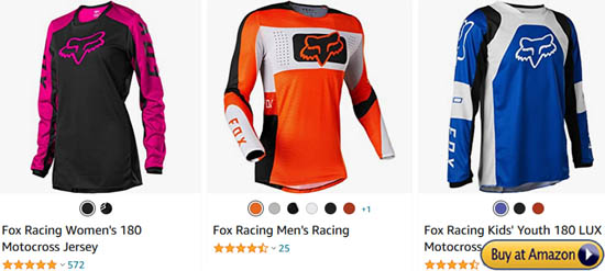 Fox motocross jerseys