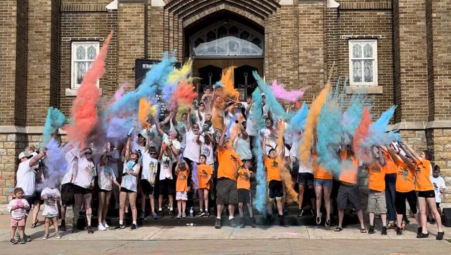 color run fun color toss