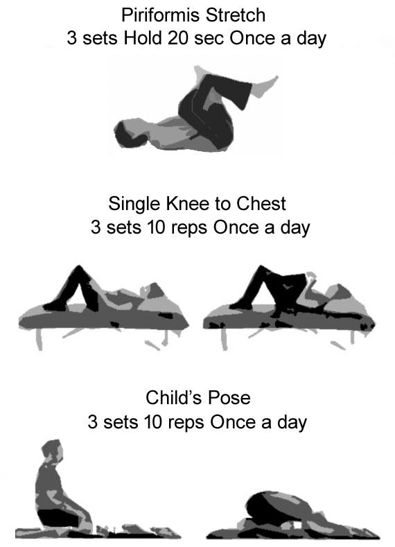 cross country skier exercises for piriformis and lumbar