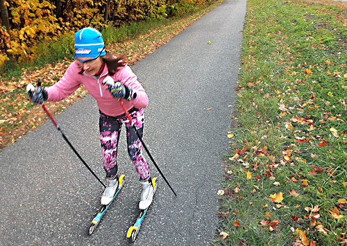 roller skiing getting forward