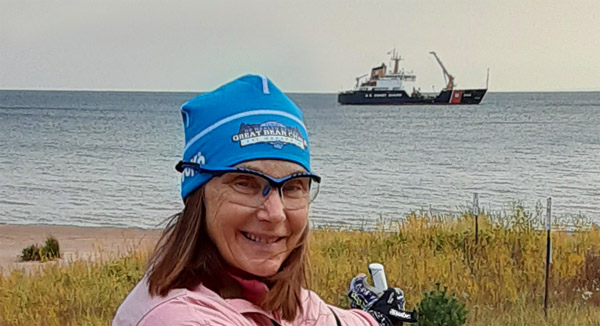 roller skiing at Lake Superior